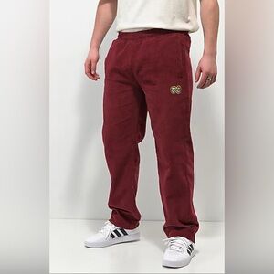 Men's Burgundy Corduroy Joggers